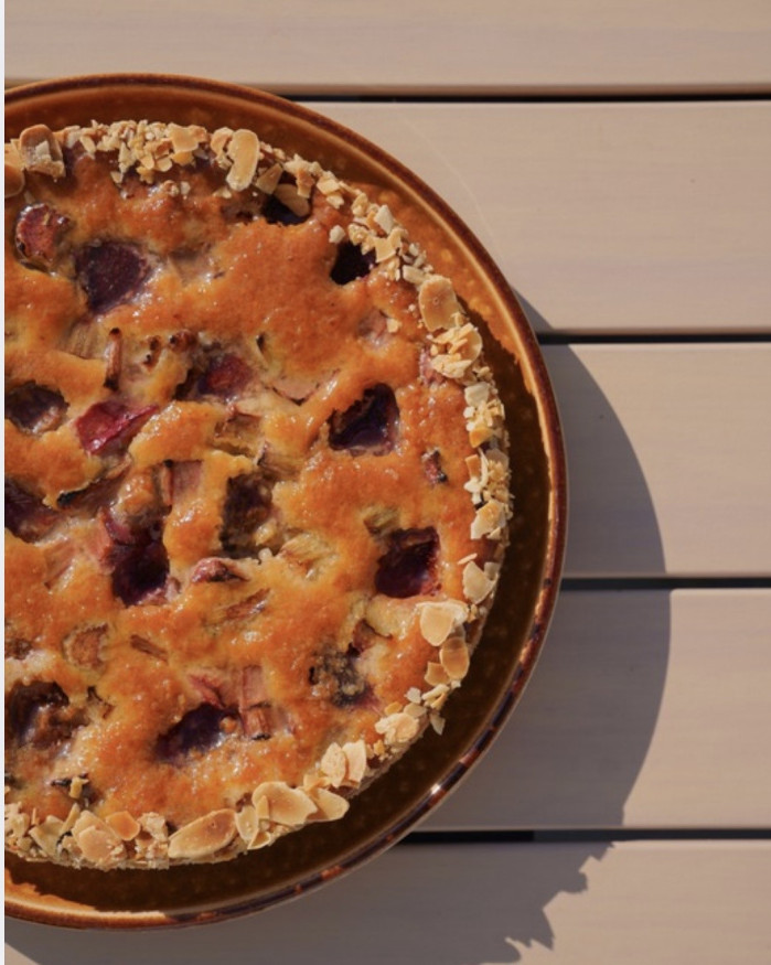 Tarte frangipane fraise rhubarbe 4p