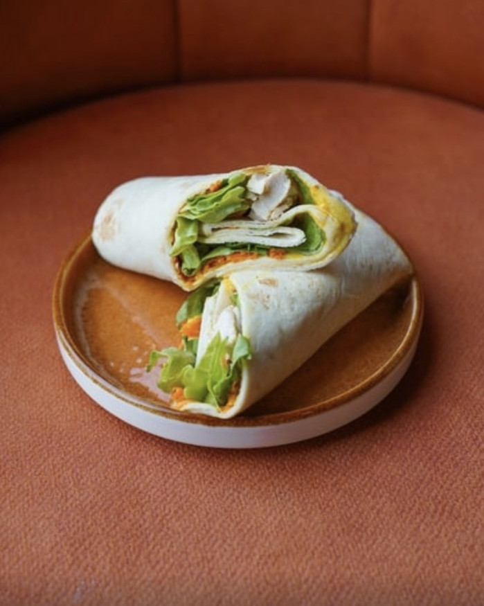 Wrap au poulet curry 