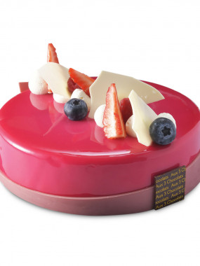 L'entremet Le Crousti framboise 