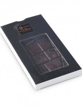 Tablette fourrée noir praliné 