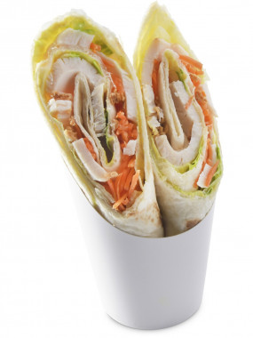 Wrap au poulet curry 